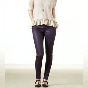 American Eagle Outfitters Coated High Rise  Skinny Jeans Jeggings Purple Size 4